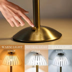 Rechargeable USB Table Lamp with Golden Finish