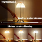 Rechargeable USB Table Lamp with Golden Finish