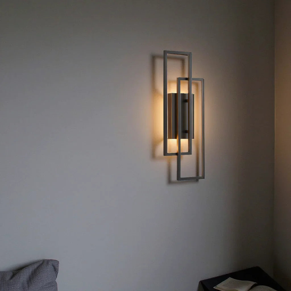 Double Rectangle Frame Wall-Mounted LED Light Fixture