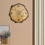 Natural Log Design Wall Clock – Rustic Wood Slice Home Decoration