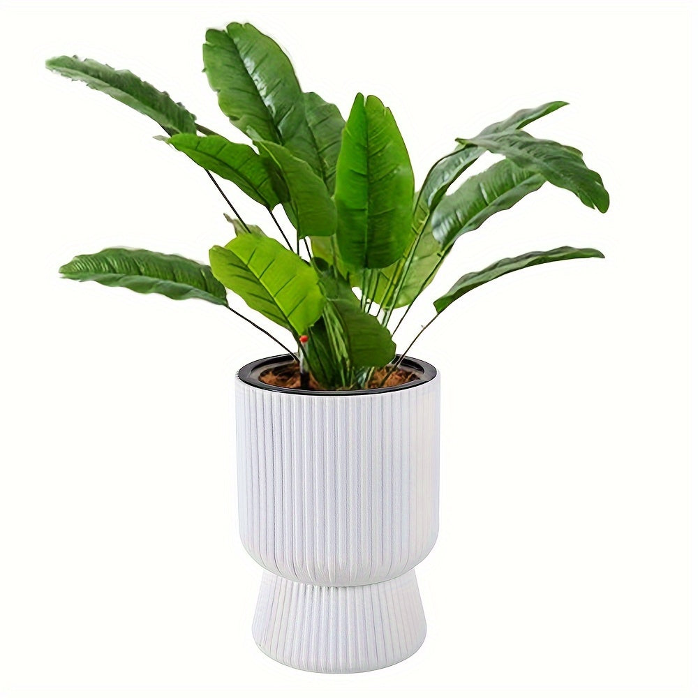 Self-Watering Planter with Water Level Indicator – Modern Wine Glass Shape