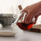 Oil & Vinegar Dispenser Dual-Chamber Glass Leak-Proof Spouts