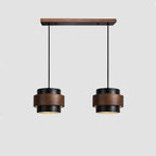 Travertine-Look Cylindrical Pendant Light (E27 Socket)