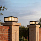 Black Stainless Steel Ribbed Glass Bollard Light (Fixed Ground)