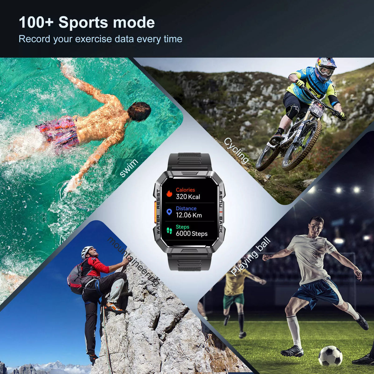 Smartwatch Rugged IP67 Long Battery Life Call & SOS