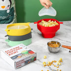 Microwave Popcorn Maker Reusable Silicone Non-Stick & Dishwasher-Safe