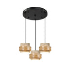 Travertine-Look Cylindrical Pendant Light (E27 Socket)