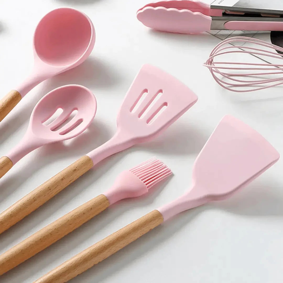 Utensil Set 12 Piece Silicone Heat-Resistant