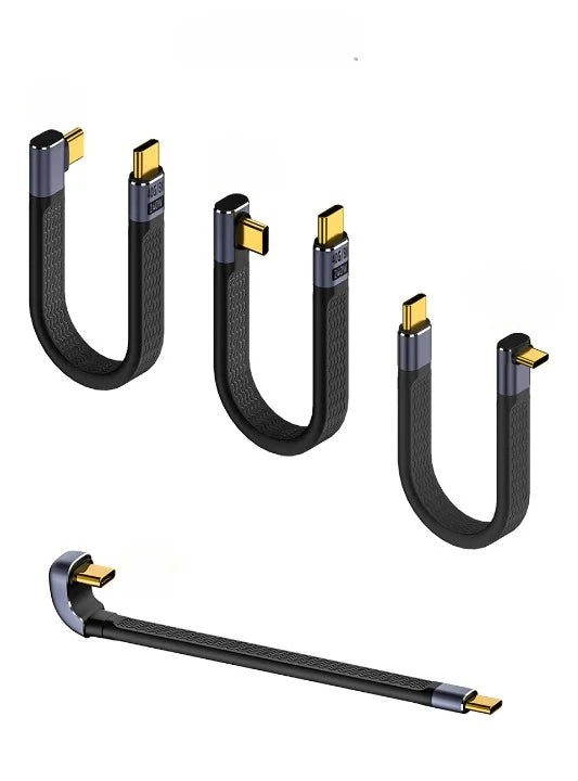 USB4 Cable Elbow Flat 240W PD 40Gbps