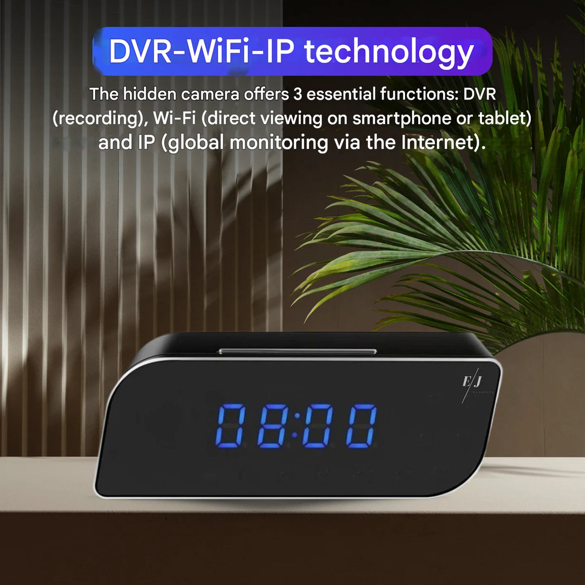 Digital Alarm Clock Hidden Camera HD 1080p Night Vision