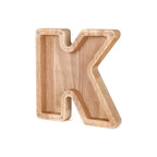 Piggy Bank Personalized Letter Sustainable Wood & Acrylic