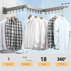 Wall-Mounted Clothes Drying Rack Foldable & Extendable Rust-Resistant Aluminum