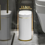 Modern Bathroom Trash Can with Touchless Sensor Technology