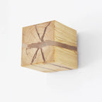 Handcrafted Wall Light in Solid Wood with Resin Detailing