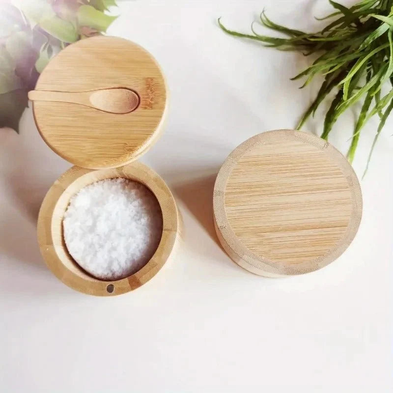 Spice Jar Bamboo Magnetic Lid & Spoon