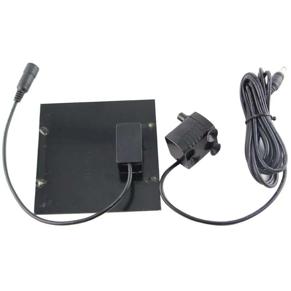 Solar Fountain Pump 4 Interchangeable Nozzles Compact & Silent