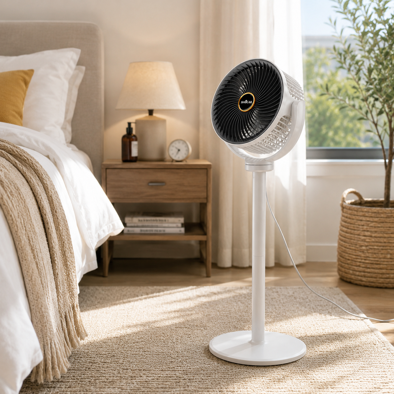 Foldable USB-Rechargeable 360° Rotating Floor Fan (7.9 in)
