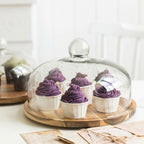 Glass Dome Cake Display Stand for Desserts and Sweets