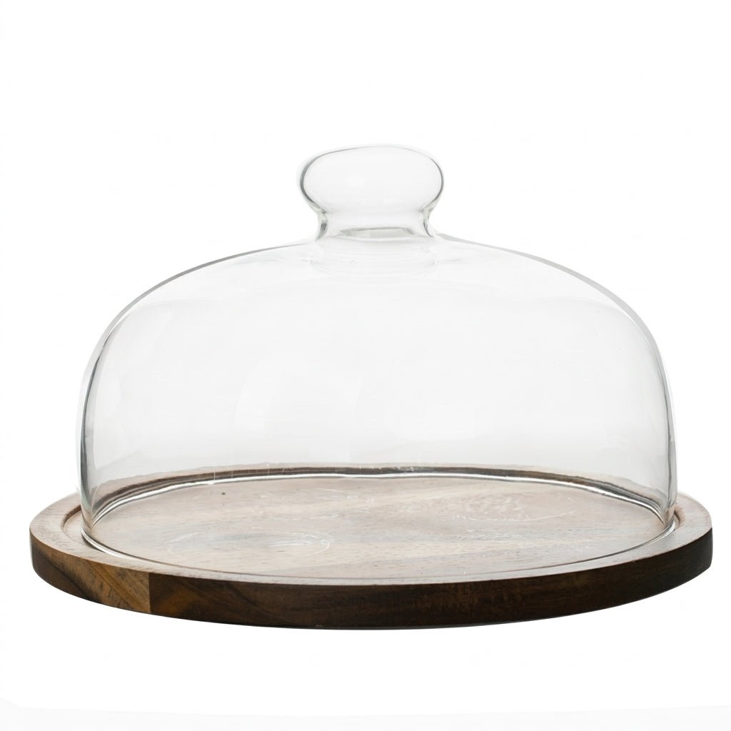 Glass Dome Cake Display Stand for Desserts and Sweets