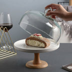 Glass Dome Cake Display Stand for Desserts and Sweets