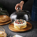 Glass Dome Cake Display Stand for Desserts and Sweets