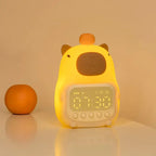 LED Display Digital Alarm Clock Featuring Capybara Design
