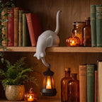 Decorative Cat Sculpture with Hook for Shelving