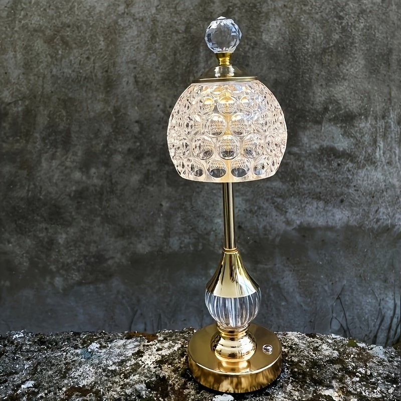 Rechargeable LED Bedside Lamp with Crystal Touch Control