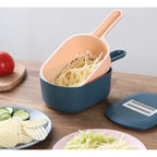 Vegetable Cutter Stainless Steel Blades & Rotating Drain Basket