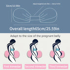 Ergonomic Maternity Support Pillow – Adjustable for Side and Stomach Sleep