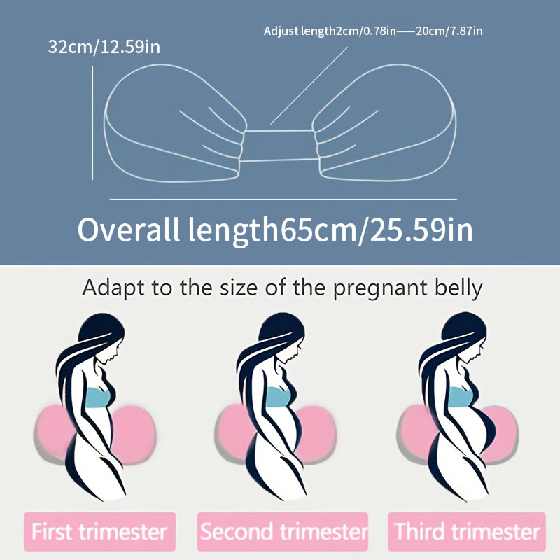 Ergonomic Maternity Support Pillow – Adjustable for Side and Stomach Sleep