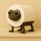 Decorative Tabletop Figure for Animal-Themed Toilet Paper Holder
