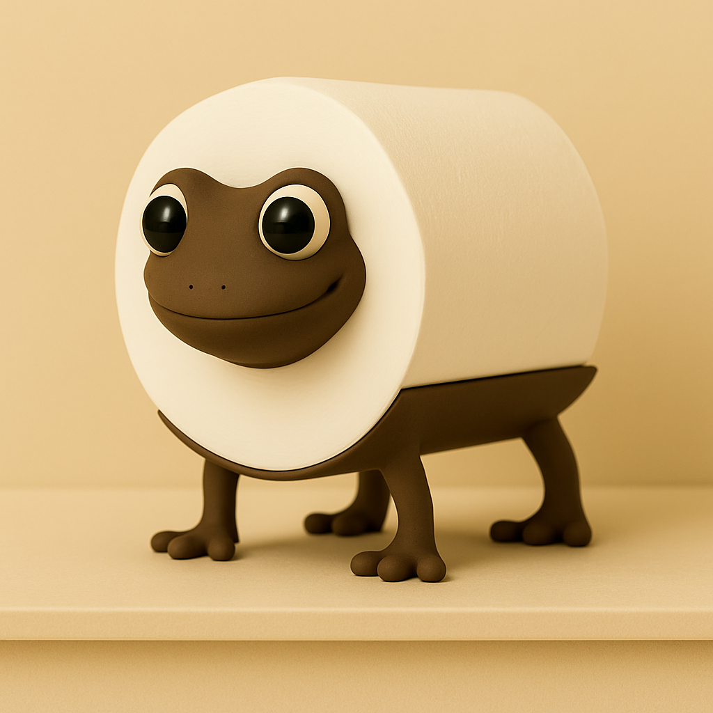 Decorative Tabletop Figure for Animal-Themed Toilet Paper Holder