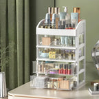Makeup Organizer Clear Acrylic Multi-Compartment Stackable