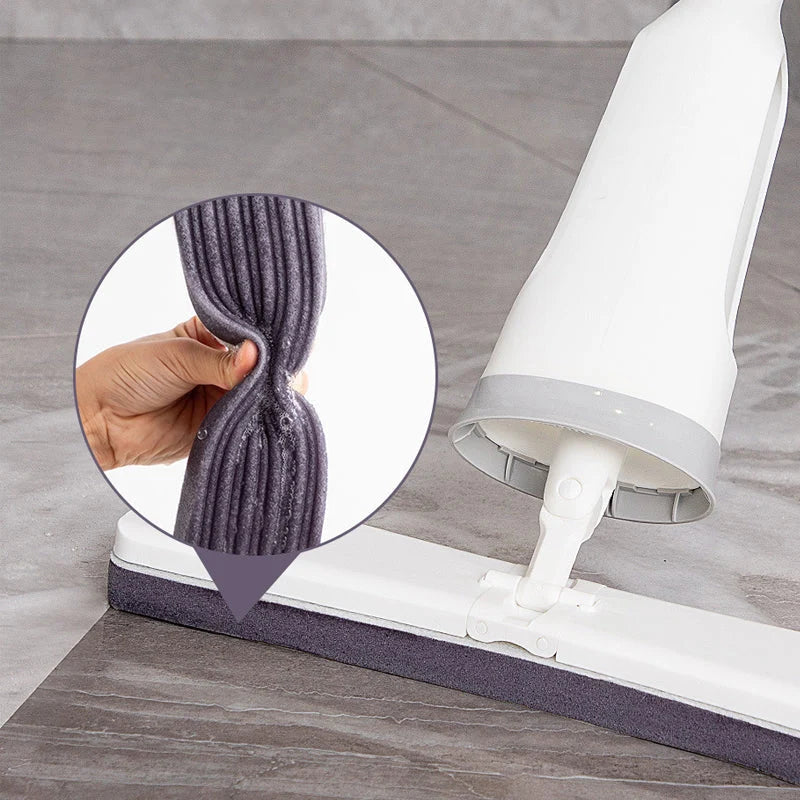 Floor Mop Easy-Squeeze Built-In Dispenser & 180° Swivel