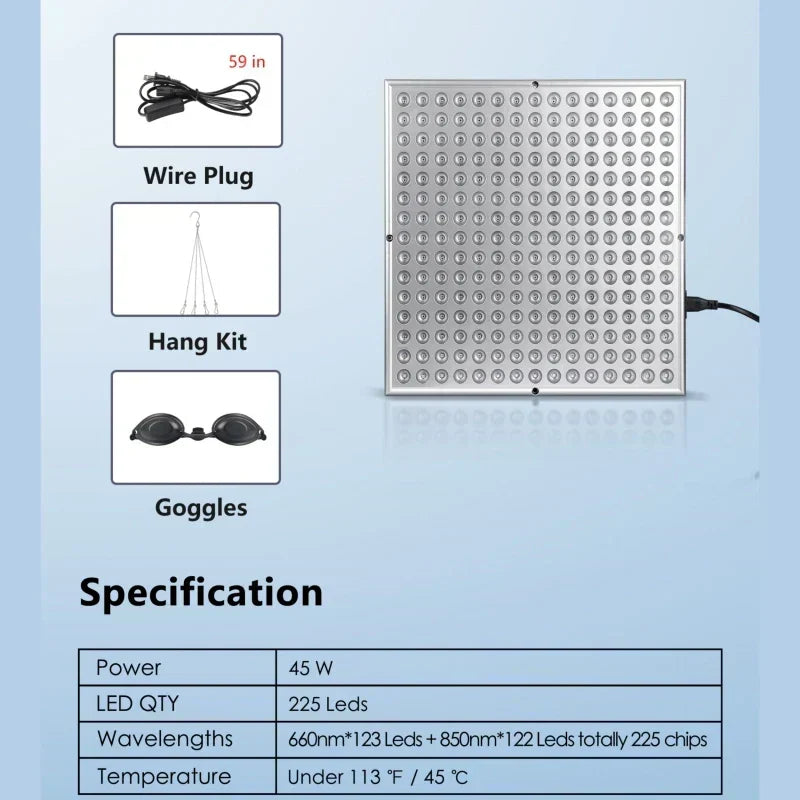 Red Light Therapy Panel Dual Red & Near-Infrared