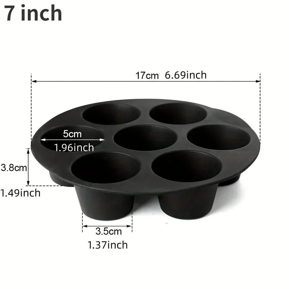 Cake Mold Silicone 7 Cavity Non-Stick Dishwasher Safe