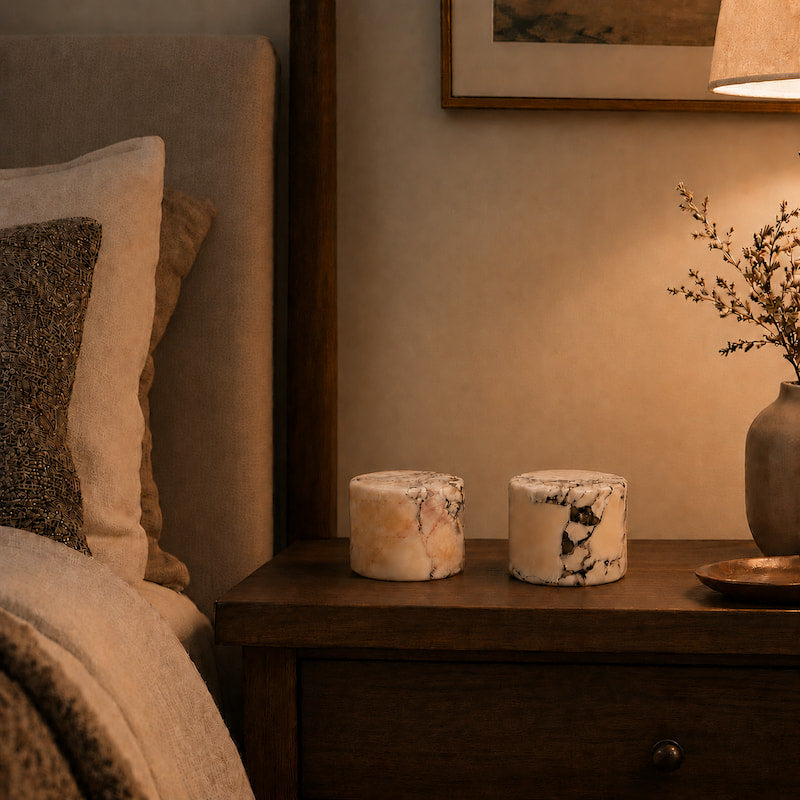 Marble-Effect Rechargeable Touch Dimmer Table Lamp