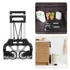 Folding Hand Truck Aluminum 165 Lb Capacity Quiet Wheels