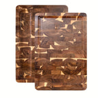 End Grain Chopping Block – Durable Acacia Wood Cutting Board for Kitchen