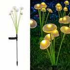 Solar-Powered Multicolored Mushroom Garden Light