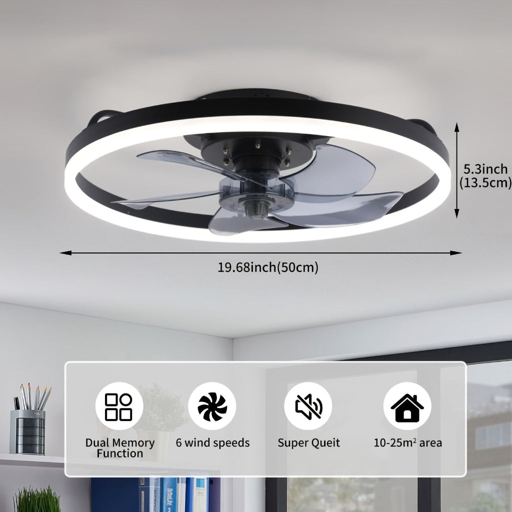 LED Flush Mount Light Fixture for Modern Ceiling Fans
