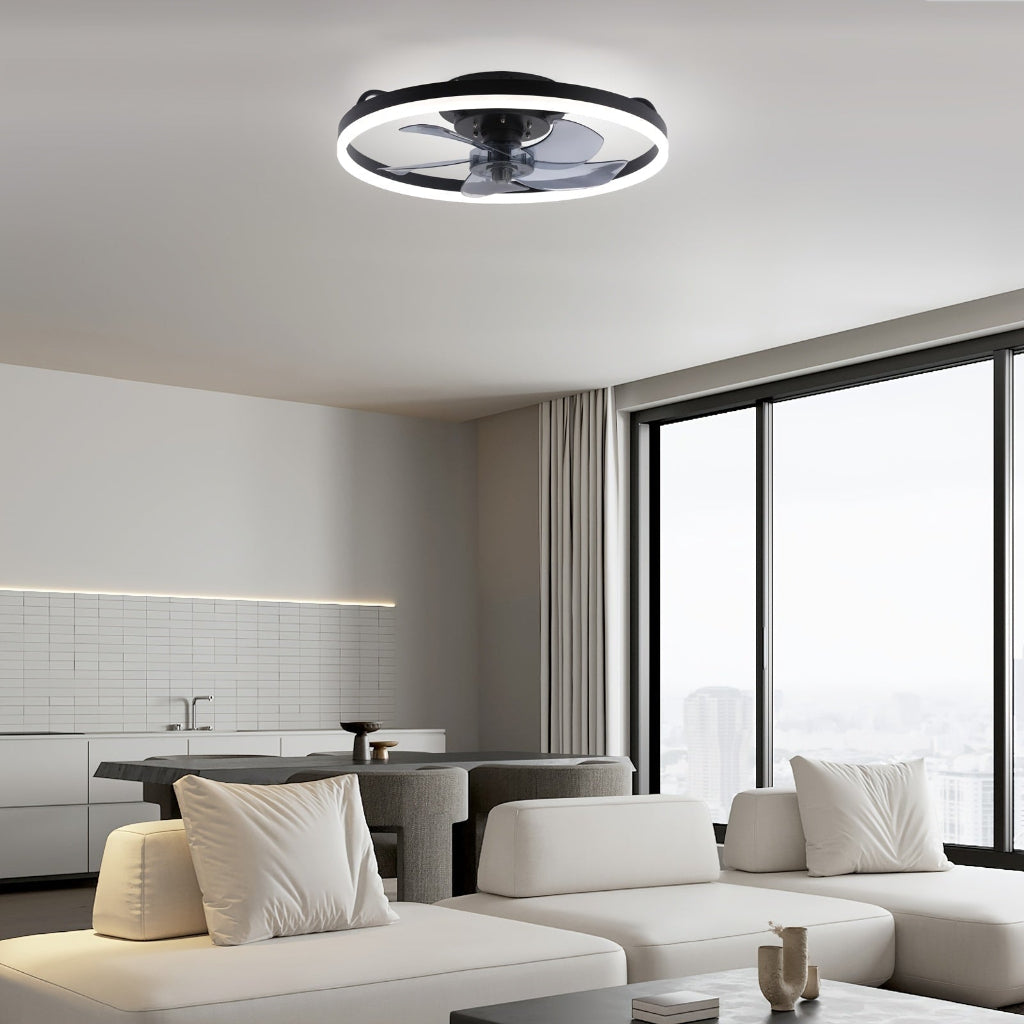 LED Flush Mount Light Fixture for Modern Ceiling Fans