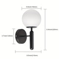 Stylish Metal Bedroom Light Fixture | Contemporary Glass Wall Sconce