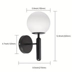 Stylish Metal Bedroom Light Fixture | Contemporary Glass Wall Sconce
