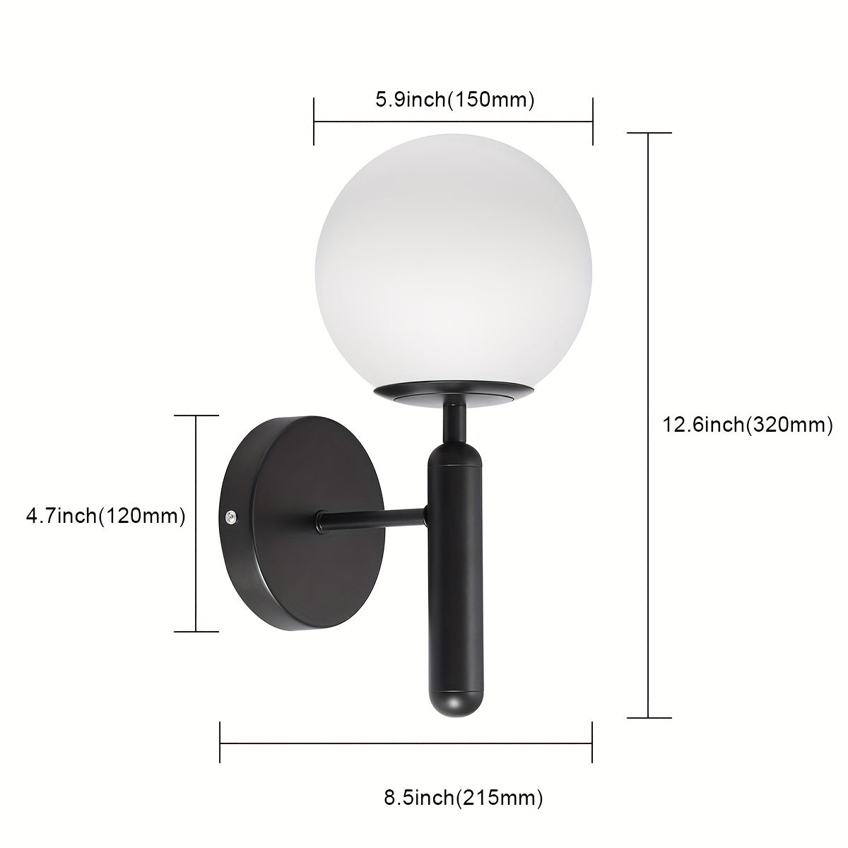 Stylish Metal Bedroom Light Fixture | Contemporary Glass Wall Sconce