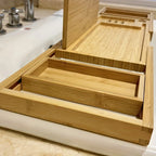 Bathtub Tray Adjustable Bamboo Book & Drink Holder