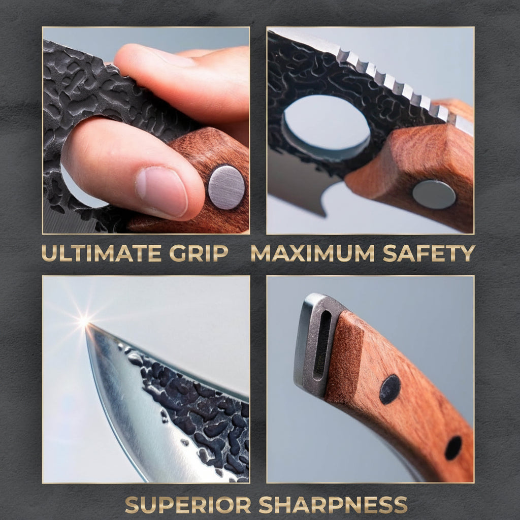 Wooden Handle Chef Knife for Precision Cutting