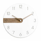 Wood Accent Wall Clock in Classic Scandinavian Design