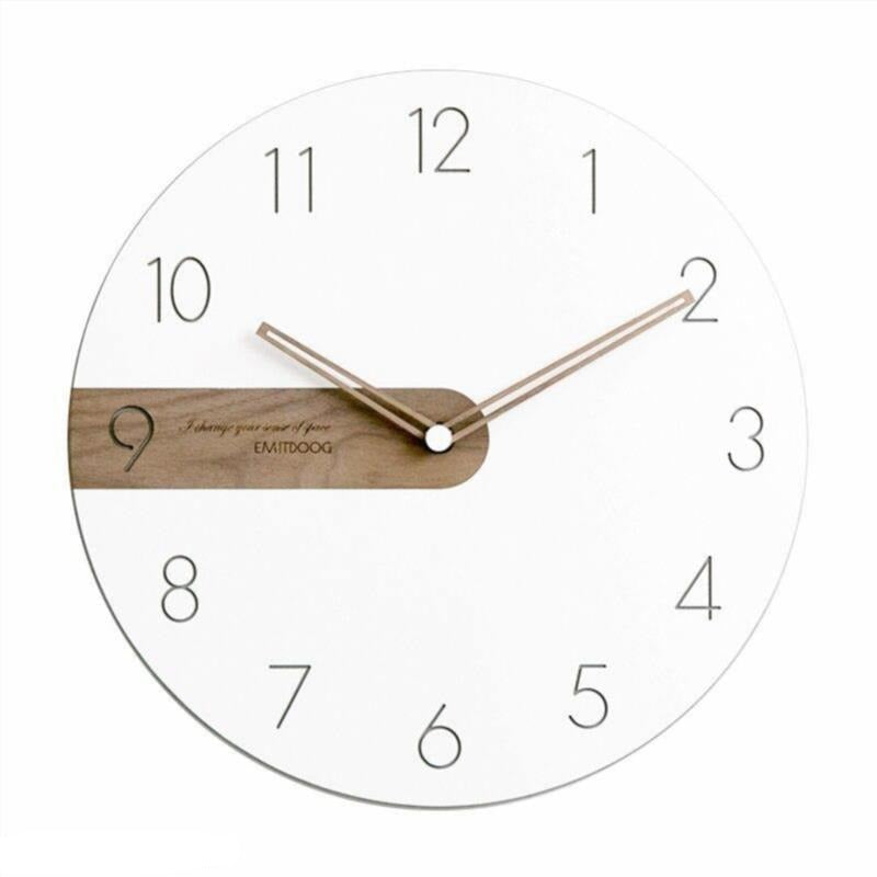 Wood Accent Wall Clock in Classic Scandinavian Design